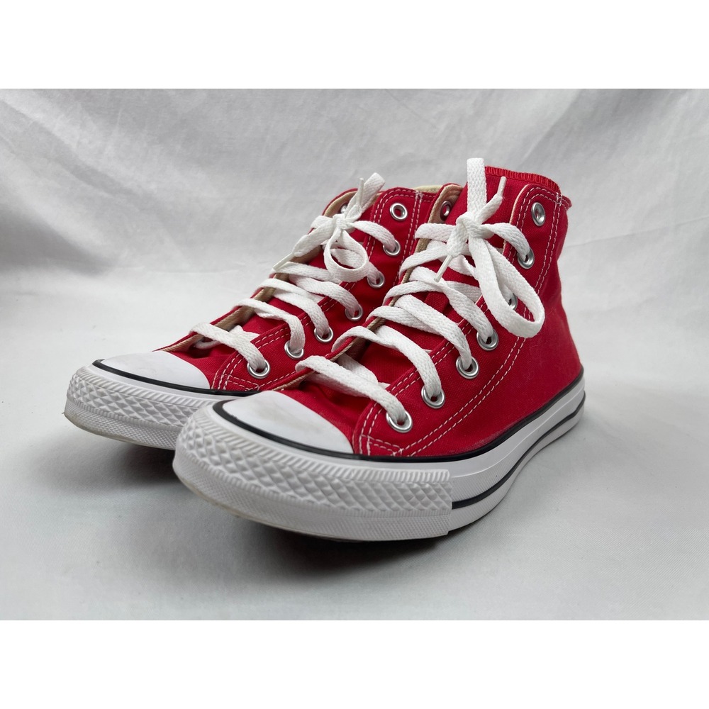 Converse Chuck Taylor All Star Women 7.5 Red Good High Top Canvas M9621